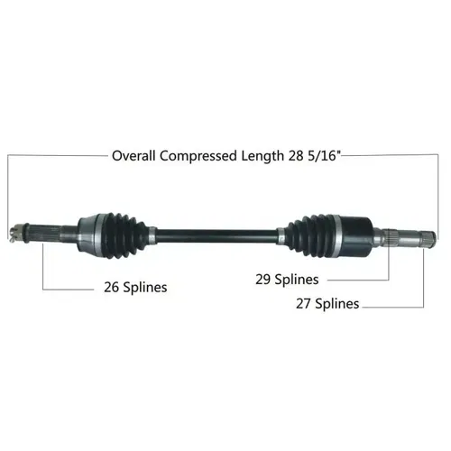 Tytaneum Rear Left HD CV Axle for Ranger 900 Diesel Crew 900 Diesel 2011-2014