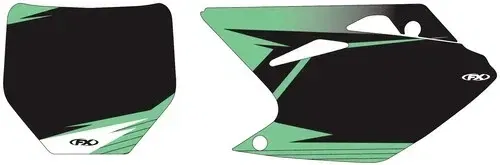 Factory Effex Graphic Number Plate Backgrounds Black for KX250 13-16 KX450 13-15