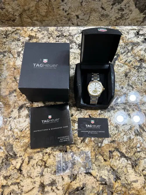 TAG HEUER Grand Carrera 18kt Yellow Gold Automatic Two-Tone WAV515B.BD0903