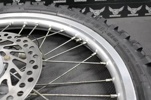2001 HONDA CR250R OEM FRONT WHEEL RIM HUB TIRE ROTOR COMPLETE 44650-MAC-680