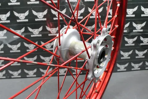 2002 02-05 HONDA CRF450R TCR RED ANODIZED FRONT WHEEL RIM HUB 44650-KZ4-810 GOOD