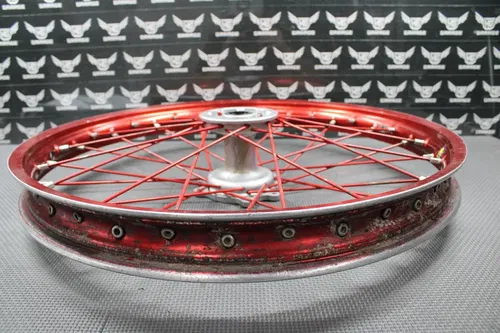 2002 02-05 HONDA CRF450R TCR RED ANODIZED FRONT WHEEL RIM HUB 44650-KZ4-810 GOOD