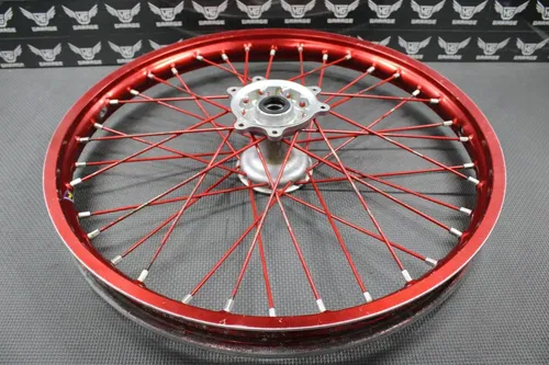 2002 02-05 HONDA CRF450R TCR RED ANODIZED FRONT WHEEL RIM HUB 44650-KZ4-810 GOOD