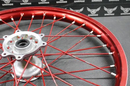 2002 02-05 HONDA CRF450R TCR RED ANODIZED FRONT WHEEL RIM HUB 44650-KZ4-810 GOOD