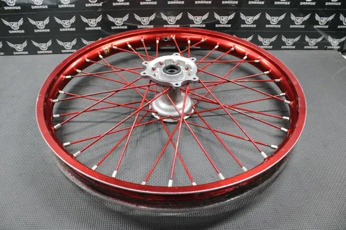 2002 02-05 HONDA CRF450R TCR RED ANODIZED FRONT WHEEL RIM HUB 44650-KZ4-810 GOOD