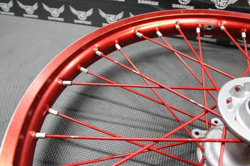 2002 02-05 HONDA CRF450R TCR RED ANODIZED FRONT WHEEL RIM HUB 44650-KZ4-810 GOOD