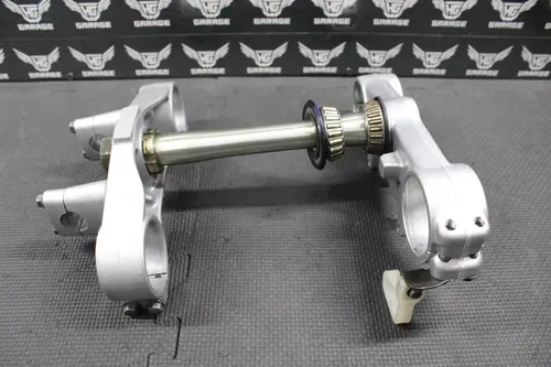 2003 YAMAHA YZ125 OEM FRONT FORKS LOWER UPPER TRIPLE TREE STEM BAR CLAMPS NICE!