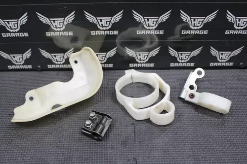 2003 KAWASAKI KX125 KX250 OEM FRONT BRAKE HOSE GUIDE HARDWARE MOUNT BRACKETS