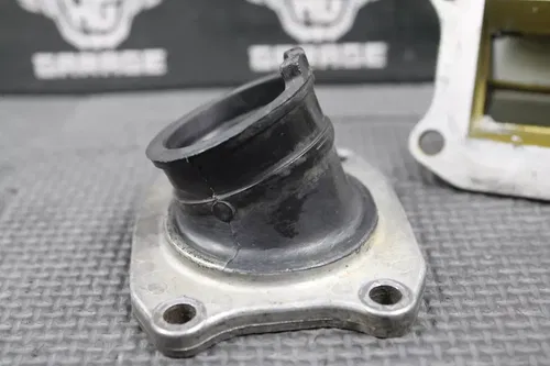 1996 HONDA CR80R CR85R OEM CARB INTAKE BOOT REED BLOCK ASSEMBLY INSULATOR REEDS