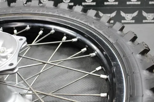 2014 KAWASAKI 10-18 KX250F OEM 19 X 1.85 BLACK REAR BACK WHEEL RIM HUB TIRE GOOD