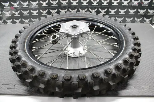 2014 KAWASAKI 10-18 KX250F OEM 19 X 1.85 BLACK REAR BACK WHEEL RIM HUB TIRE GOOD