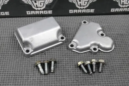 2003 93-04 KAWASAKI KX250 OEM EXHAUST POWER VALVE CYLINDER COVERS & BOLTS SET