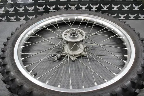2010 02-14 YAMAHA YZ250F YZ125 YZ450F OEM EXCEL FRONT WHEEL RIM HUB TIRE GOOD!