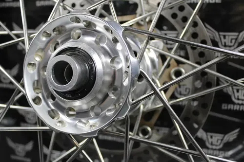 2004 YAMAHA YZ250 YZ450F DNA RACING SILVER FRONT WHEEL RIM BILLET HUB TIRE NICE!
