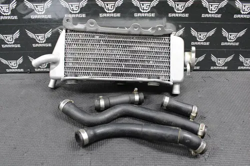 2003 02-04 YAMAHA YZ125 OEM RIGHT FILL SIDE RADIATOR RADIATORS HOSES CAP COOLER