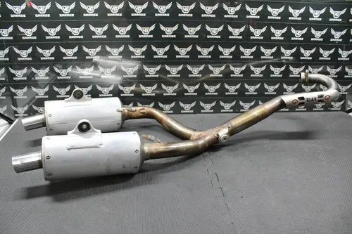 2006 HONDA 06-09 CRF250R YOSHIMURA DUAL EXHAUST PIPE CHAMBER HEADER MUFFLERS