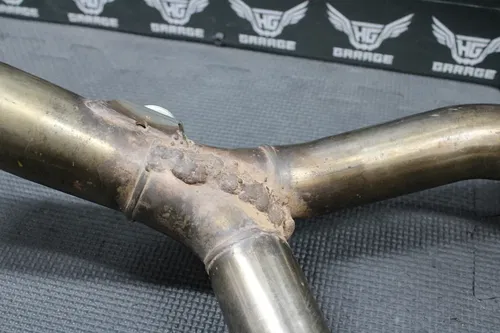 2006 HONDA 06-09 CRF250R YOSHIMURA DUAL EXHAUST PIPE CHAMBER HEADER MUFFLERS