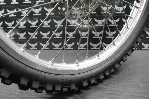 2003 02-07 HONDA CR125R OEM 21" FRONT WHEEL RIM HUB TIRE ROTOR 44650-KZ4-J41