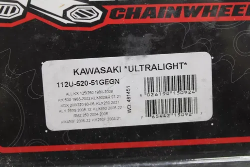 NEW RENTHAL GREEN 51T ULTRALIGHT KAWASAKI REAR BACK SPROCKET 112U-520-51GEGN