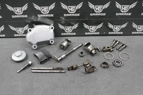 1995 94-96 HONDA CR250R OEM EXHAUST POWER VALVE FLAP SHAFT GOVERNOR COVERS NICE