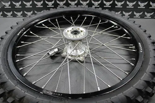 2014 KAWASAKI 10-18 KX250F WARP 9 BLACK FRONT WHEEL RIM BILLET HUB LIKE NEW TIRE