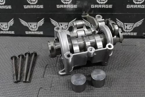 2002 HONDA CRF450R OEM CYLINDER HEAD CAMSHAFT HOLDER TOWER CAM ROCKER ARM NICE