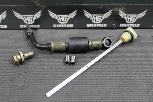 2002 96-04 HONDA XR400R OEM ENGINE OIL FRAME SUPPLY HOSE LINE "A" DIPSTICK