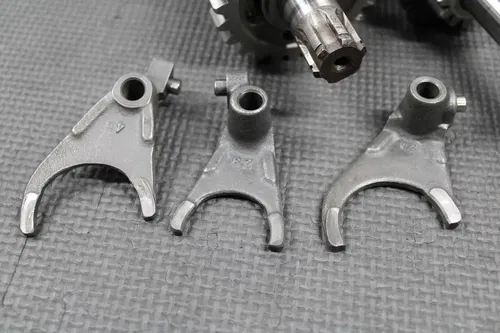 1991 KAWASAKI KX125 OEM TRANSMISSION TRANNY GEARBOX GEARS SHIFT FORKS NICE!!