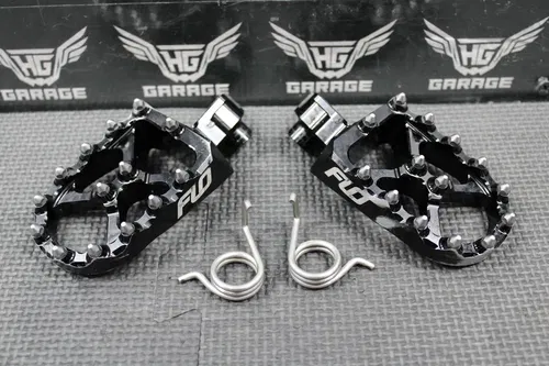 2013 SUZUKI RMZ250 FLO MOTORSPORTS BLACK RIGHT LEFT FOOT PEGS PEDALS FOOTPEGS