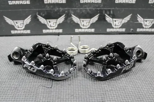 2013 SUZUKI RMZ250 FLO MOTORSPORTS BLACK RIGHT LEFT FOOT PEGS PEDALS FOOTPEGS