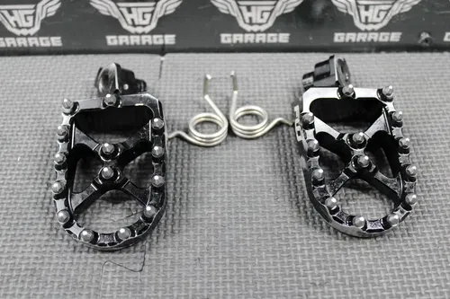 2013 SUZUKI RMZ250 FLO MOTORSPORTS BLACK RIGHT LEFT FOOT PEGS PEDALS FOOTPEGS