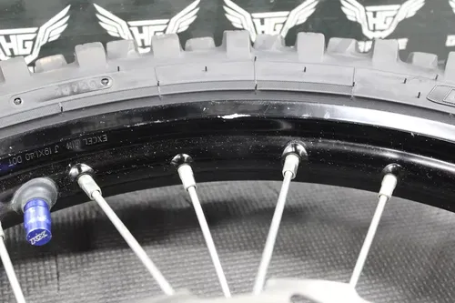 2014 KAWASAKI 11-21 KX100 KX85 BIG WHEEL OEM BLACK FRONT WHEEL RIM HUB TIRE 19"