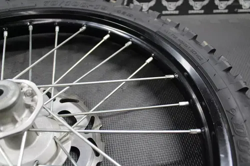 2014 KAWASAKI 11-21 KX100 KX85 BIG WHEEL OEM BLACK FRONT WHEEL RIM HUB TIRE 19"