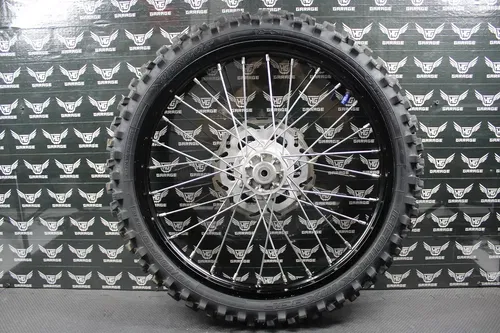 2014 KAWASAKI 11-21 KX100 KX85 BIG WHEEL OEM BLACK FRONT WHEEL RIM HUB TIRE 19"
