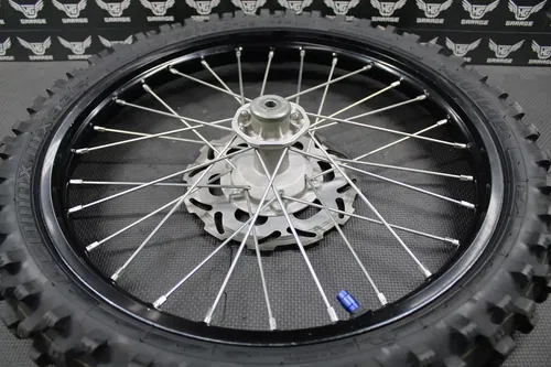2014 KAWASAKI 11-21 KX100 KX85 BIG WHEEL OEM BLACK FRONT WHEEL RIM HUB TIRE 19"