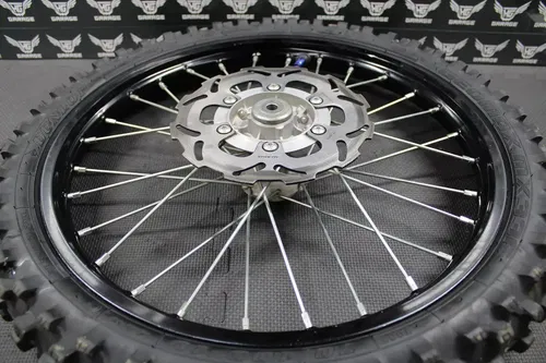 2014 KAWASAKI 11-21 KX100 KX85 BIG WHEEL OEM BLACK FRONT WHEEL RIM HUB TIRE 19"