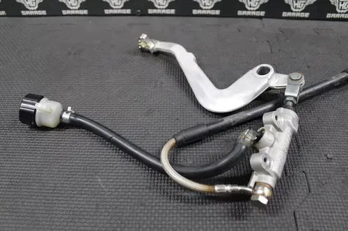 2014 KAWASAKI 12-21 KX100 REAR BACK BRAKE CALIPER MASTER CYLINDER LEVER SS LINE