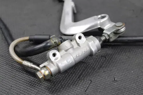 2014 KAWASAKI 12-21 KX100 REAR BACK BRAKE CALIPER MASTER CYLINDER LEVER SS LINE
