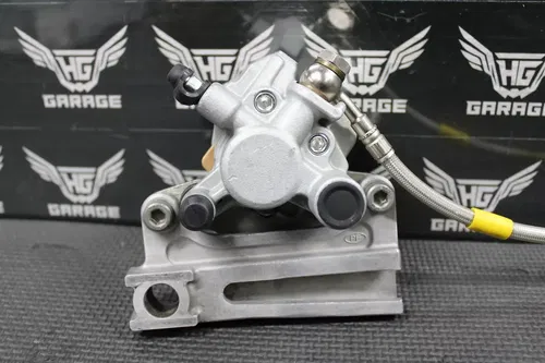 2014 KAWASAKI 12-21 KX100 REAR BACK BRAKE CALIPER MASTER CYLINDER LEVER SS LINE