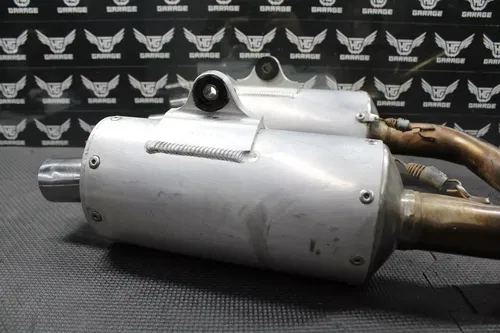 2006 HONDA 06-09 CRF250R YOSHIMURA DUAL EXHAUST PIPE CHAMBER HEADER MUFFLERS