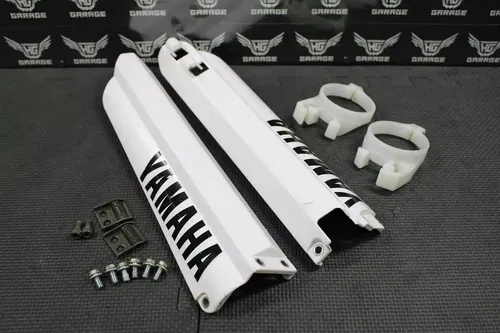 2004 YAMAHA YZ250F YZ450F OEM FRONT LEFT RIGHT FORK GUARDS SHIELDS HARDWARE NICE
