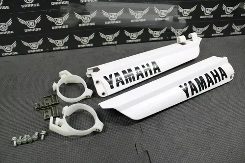 2004 YAMAHA YZ250F YZ450F OEM FRONT LEFT RIGHT FORK GUARDS SHIELDS HARDWARE NICE