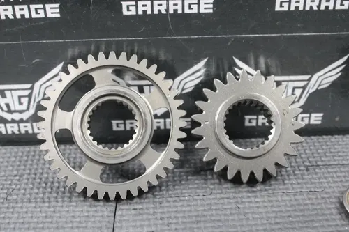 2002 02-08 HONDA CRF450R OEM CRANKSHAFT PRIMARY MAIN DRIVE GEARS 23121-MEB-770