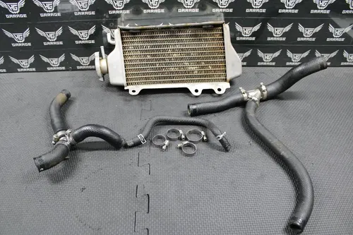 2012 KAWASAKI 10-15 KX450F OEM RIGHT SIDE RADIATOR HOSES JOINTS COOLER RAD