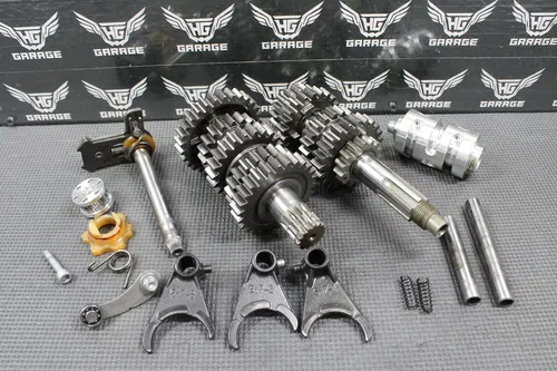 2001 KTM 300 EXC OEM 5 SPEED TRANSMISSION TRANNY TRANS GEARBOX GEARS SHIFT FORKS