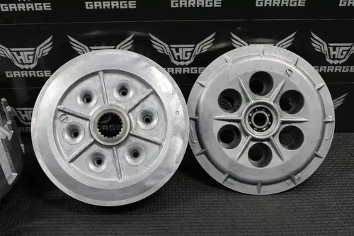 KAWASAKI KDX250SR KDX250 SR OEM CLUTCH BASKET W PLATES HUB HOUSING 13095-1255