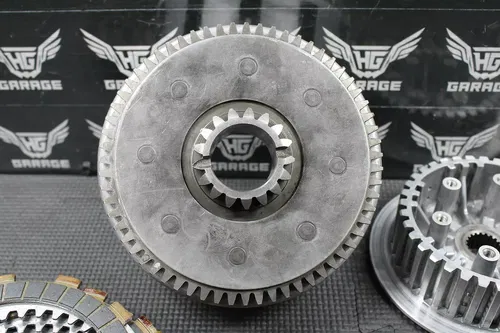 KAWASAKI KDX250SR KDX250 SR OEM CLUTCH BASKET W PLATES HUB HOUSING 13095-1255