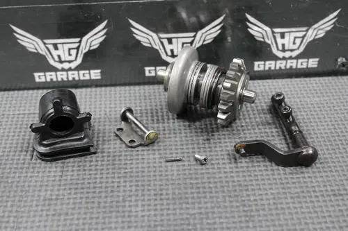 2003 KAWASAKI KX250 OEM EXHAUST POWER VALVE LINKAGE GOVERNOR SHAFT GEAR BOOT SET
