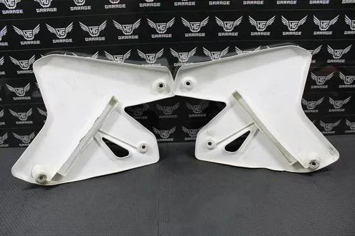 2000 SUZUKI DRZ400 DRZ400E OEM WHITE PLASTICS RADIATOR SHROUDS GRAPHICS ORIGINAL