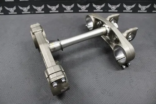 2009 YAMAHA YZ450F OEM FRONT FORKS LOWER UPPER TRIPLE TREE STEM BAR CLAMP STEM